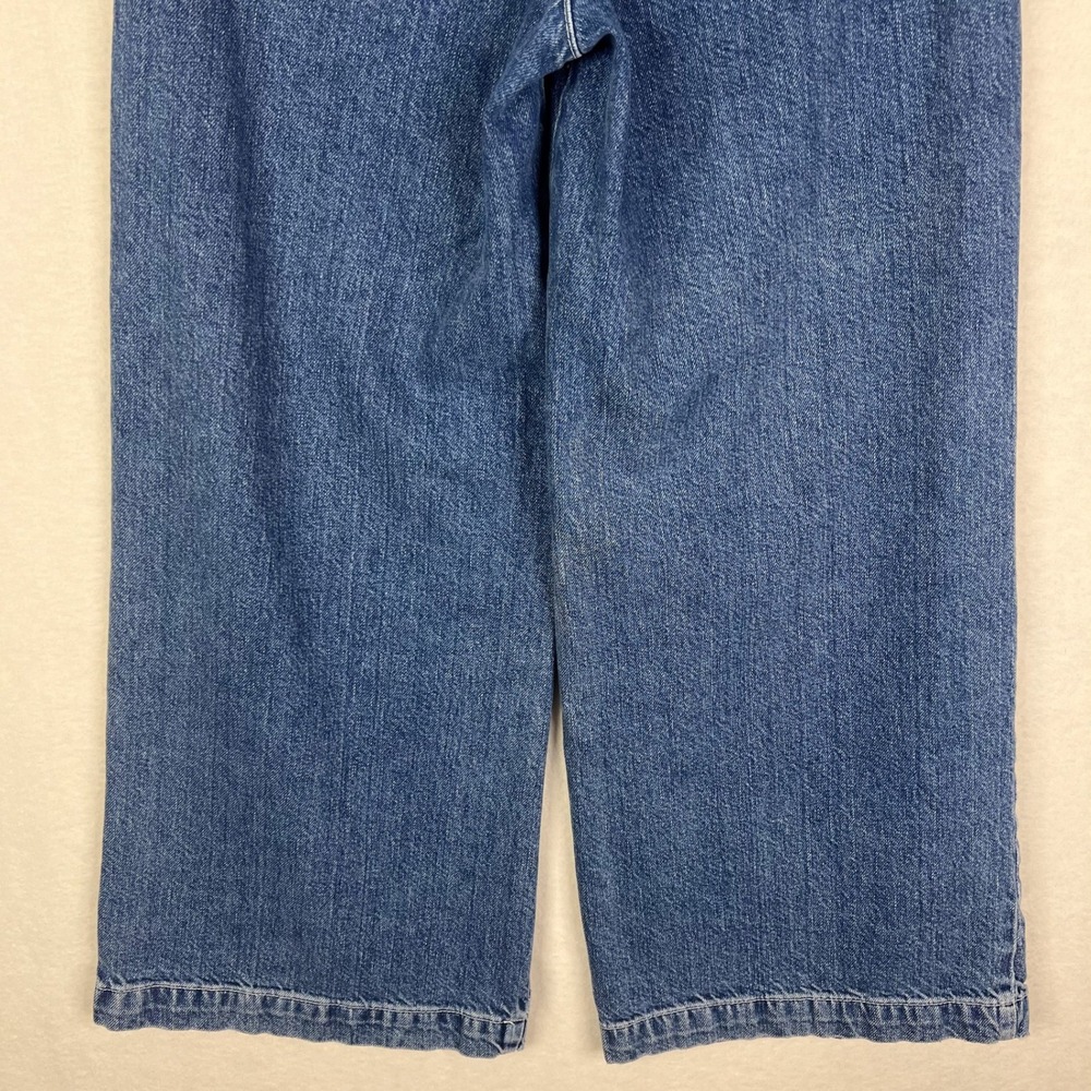 Free People We The Free Indigo Blue Colette High Waisted Wide Leg Jeans Size 26 - Picture 8 of 14